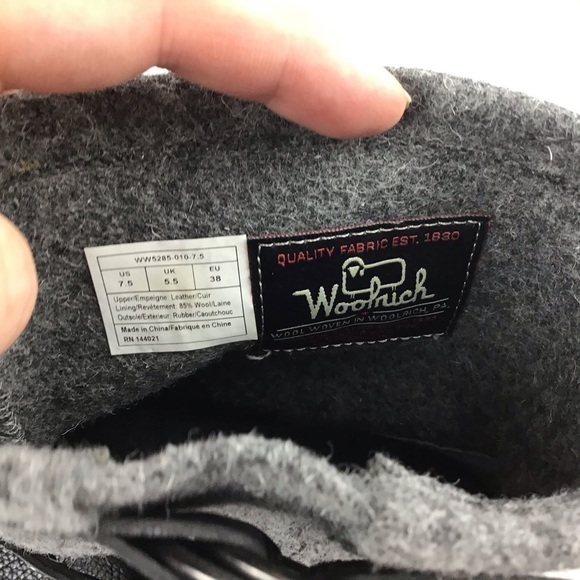 Woolrich Women's Baltimore Harness Leather and Wool Boots Size 7.5 - Picture 6 of 8